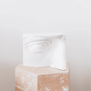 Eye of David Anatomical Sculpture Resin Relief Depicting Side of David's Face