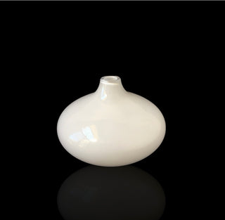 Vintage ‘Salong’ White Cased Glass Bud Vase, Designed by Johanna Jelinek for IKEA