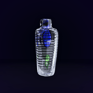 Signed Czech Sculptural Art Glass Vase by Rony Plesl, World Famous Glass Designer