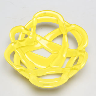 Unique Yellow Kosta Boda Basket Bowl by Anna Ehrner