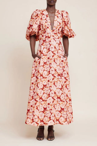 Acler Hamilton Dress in Carmine Imprint 1