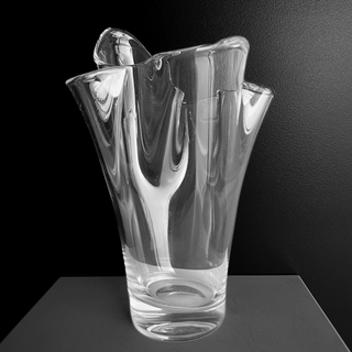 Alicja Clear Studio Glass Handkerchief Vase, Handmade in Poland