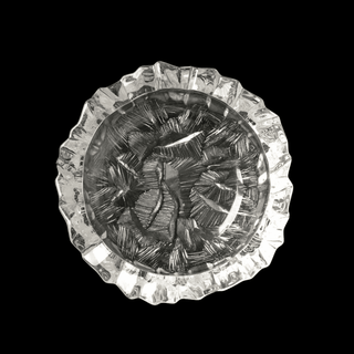 Crystal ‘Ice Castles’ Hoya Japan, Mikasa Heavy Lead Crystal Ashtray Bowl