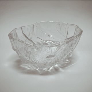 Crystal ‘Ice Castles’ Hoya Japan, Mikasa Footed Oval Iceberg Bowl