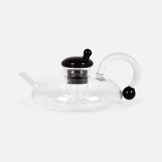 Charm Round Knob Glass Teapot with Infuser