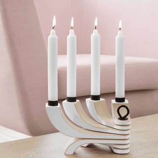 Design House Stockholm "Nordic Lights" 4-Armed Candelabra – White
