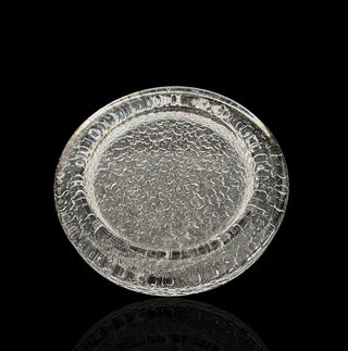 littala RIITE XL Decorative Bowl, Crystal Ashtray, MCM Finnish Textured Art Glass, Design Timo Sarpaneva,