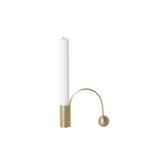 Ferm Living Balance Candle Holder in Polished Brass