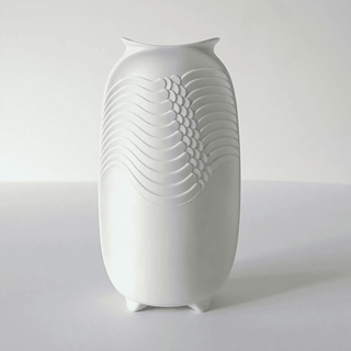 Kaiser West German White Matt Glaze Vase by Manfred Frey