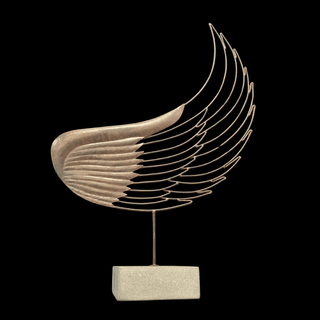 Bird in Flight Modernist Metal Winged Sculpture on a Composite Base, Curtis Jere Inspired Art