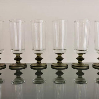 Rare Vemam ‘Ticino’ Champagne Flutes Made in Italy, Set of 8