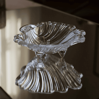 MIKASA Crystal Tri-footed Seascape Bowls by Larry Laslo, Walther Crystal Germany, Set of 2