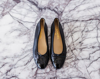 Chanel Black Ballet Flats, Excellent Unused Condition, New, Never Worn