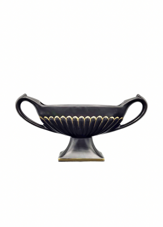 Vintage Retro DEE CEE Ribbed Ceramic Mantel Vase - Made in England