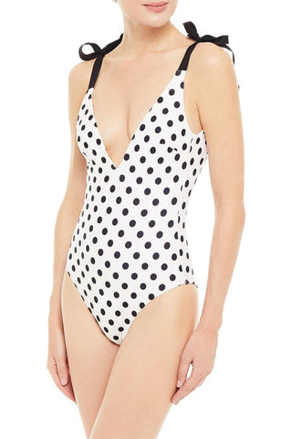 Zimmermann Polka-Dot Print Bow-Accent One Piece. Never Worn with tags on