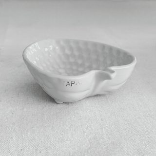Ceramic Ivory Grape Cluster Footed Serving Bowl, Japan