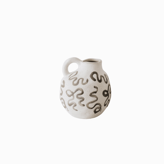 Morse Vases White/Grey, Set of 2