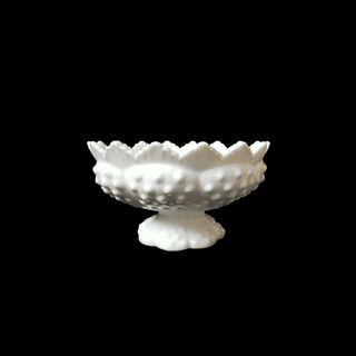 Fenton Milk Glass Footed Bowl, USA c.1970s