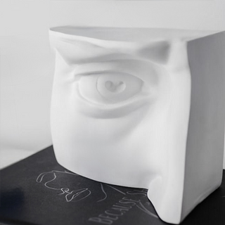 Eye of David Anatomical Sculpture Resin Relief Depicting Side of David's Face