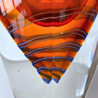 Chromatic Sommerso Glass Vase Attributed to Cenedese, Murano