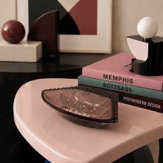 1950s MCM Pink Brown Drip Glaze Ashtray – Redware by Tilso, Japan