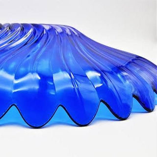 Arcoroc Phebus Cobalt Blue Glass Coupe Fruit Bowl ARC France