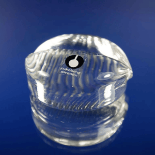 Vintage Classic Pukeberg Sweden Glass Knife Holder Card Rest 1960's, Set of 4