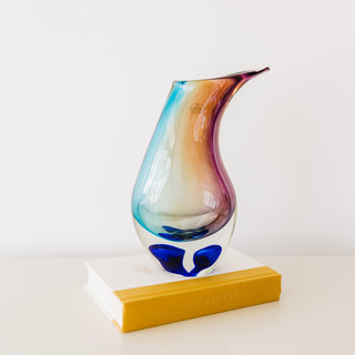 Tear Drop Sommerso Art Glass Vase