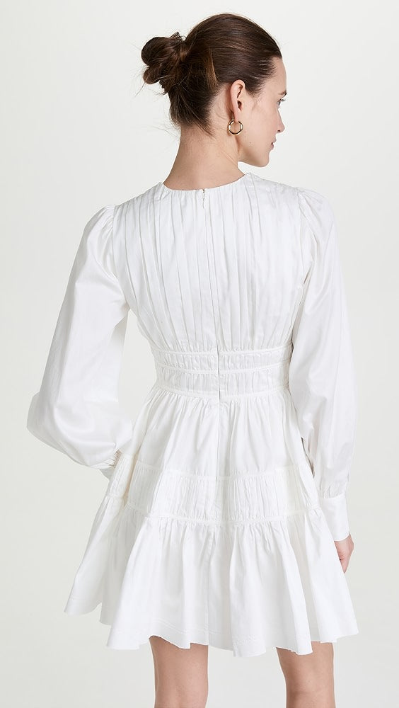 aje fallingwater gathered mini dress Aje Fallingwater Gathered Mini Dress Blue/White Only - Blue,White