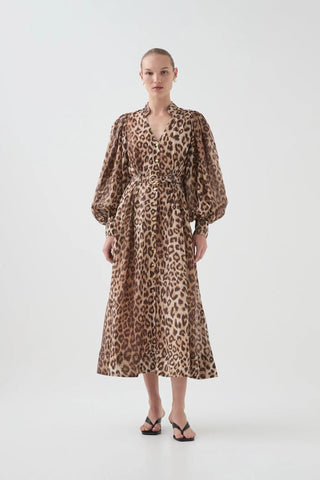 Aje Isabella Shirtdress Leopard