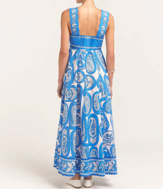Alemais Dianna Summer Dress in Blue BACK