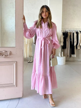 Alemais Halcyon Midi Dress In Candy Pink