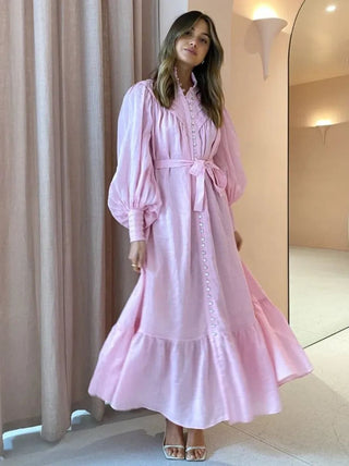 Alemais Halcyon Midi Dress In Candy Pink 1