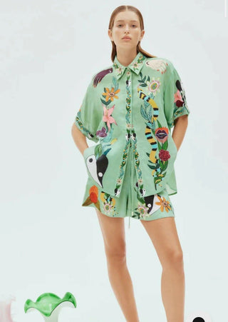 Alemais Meagan Shirt and Short Set Renascence Studio front