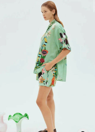 Alemais Meagan Shirt and Short Set Renascence Studio side view