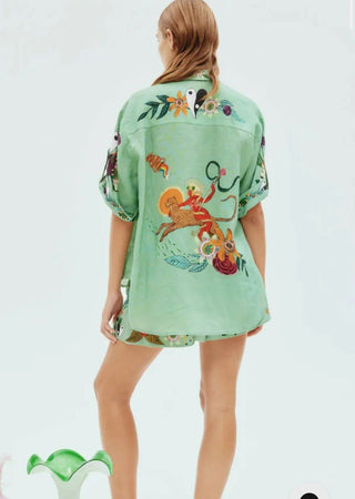 Alemais Meagan Shirt and Short Set Renascence Studio back view