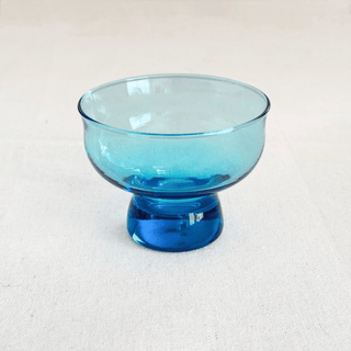 Anchor Hocking Laser Blue Tivoli Lowball Sherbet Glasses, Set of 4
