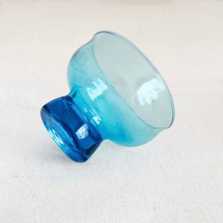 Anchor Hocking Laser Blue Tivoli Lowball Sherbet Glasses, Set of 4