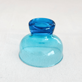 Anchor Hocking Laser Blue Tivoli Lowball Sherbet Glasses, Set of 4