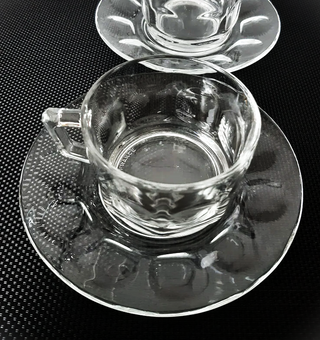 Arcoroc Demitasse Cups and Saucers Set of 4
