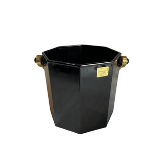 Arcoroc France Octime Black Glass Ice Bucket
