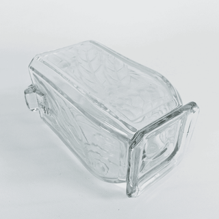 Czech Pressed Art Deco Glass Vase, Maison SPIP (Société Parisienne d'Importation de Porselaines), France 1930s