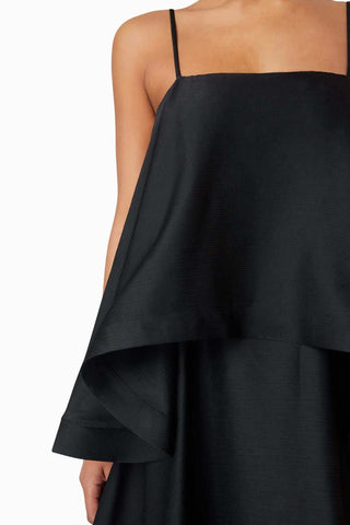 Elliatt Tilly Tiered Maxi Dress in Black Renascence Studio CLOSE UP