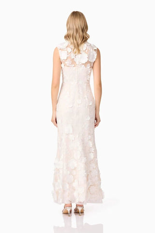 Elliatt Yvette 3D Gown in White BACK