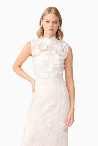 Elliatt Yvette 3D Gown in White CLOSe