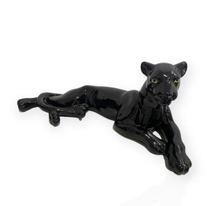 Mid Century Reclining Jungle Cat Statue