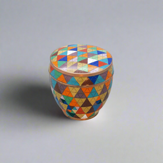 Fabienne Jouvin Multicolored Triangle Cloisonné Trinket Box