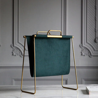 Green and Gold Magazine Rack editorial shot