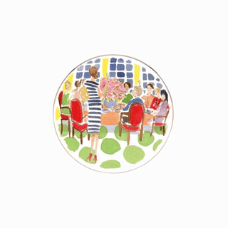 Kate Spade "New York" Tidbit Plates Illustrated, Set of 4 Individually Designed Lenox Plates