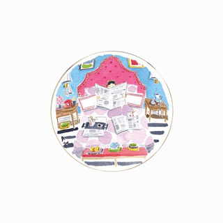 Kate Spade "New York" Tidbit Plates Illustrated, Set of 4 Individually Designed Lenox Plates